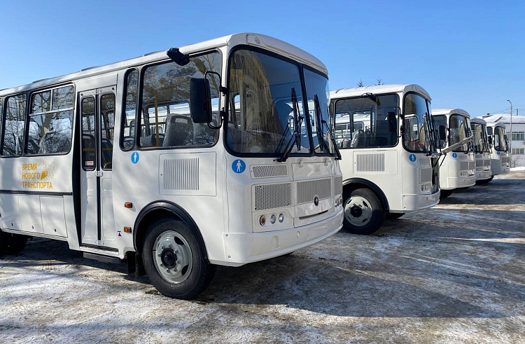 Пять новых автобусов поступили в приморский Лесозаводск.