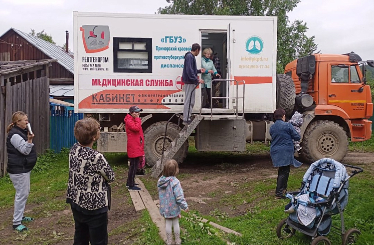 59 жителей приморского Агзу впервые прошли флюорографическое обследование в родном селе. 59 жителей приморского Агзу впервые прошли флюорографическое обследование в родном селе.