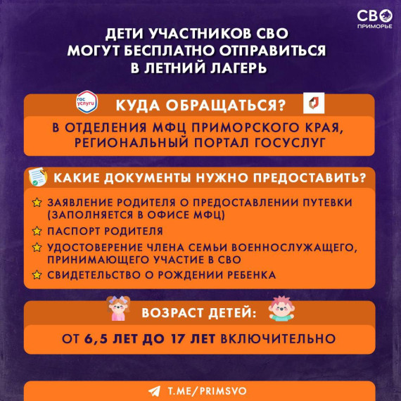 Отдых нужен всем: дети участников спецоперации могут бесплатно отправиться в оздоровительный лагерь.. Отдых нужен всем: дети участников спецоперации могут бесплатно отправиться в оздоровительный лагерь..